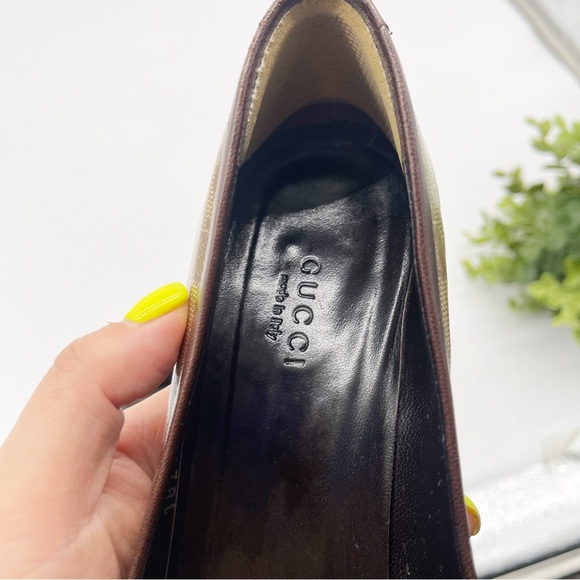 Gucci GG Crystal Canvas Bow Pumps Size 6 Classic - Picture 13 of 14